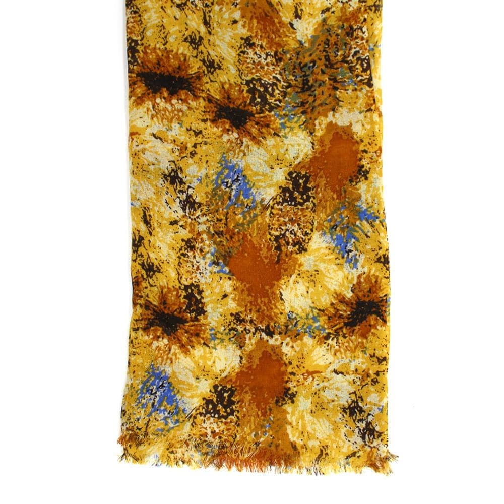 Paint Print Wool Scarf - Gold - Scarf - La Fiorentina FIREB0451