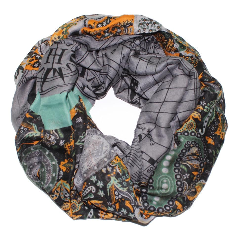 Paisley Map Infinity Scarf - Grey - Infinity Scarf - La Fiorentina 81665/MA