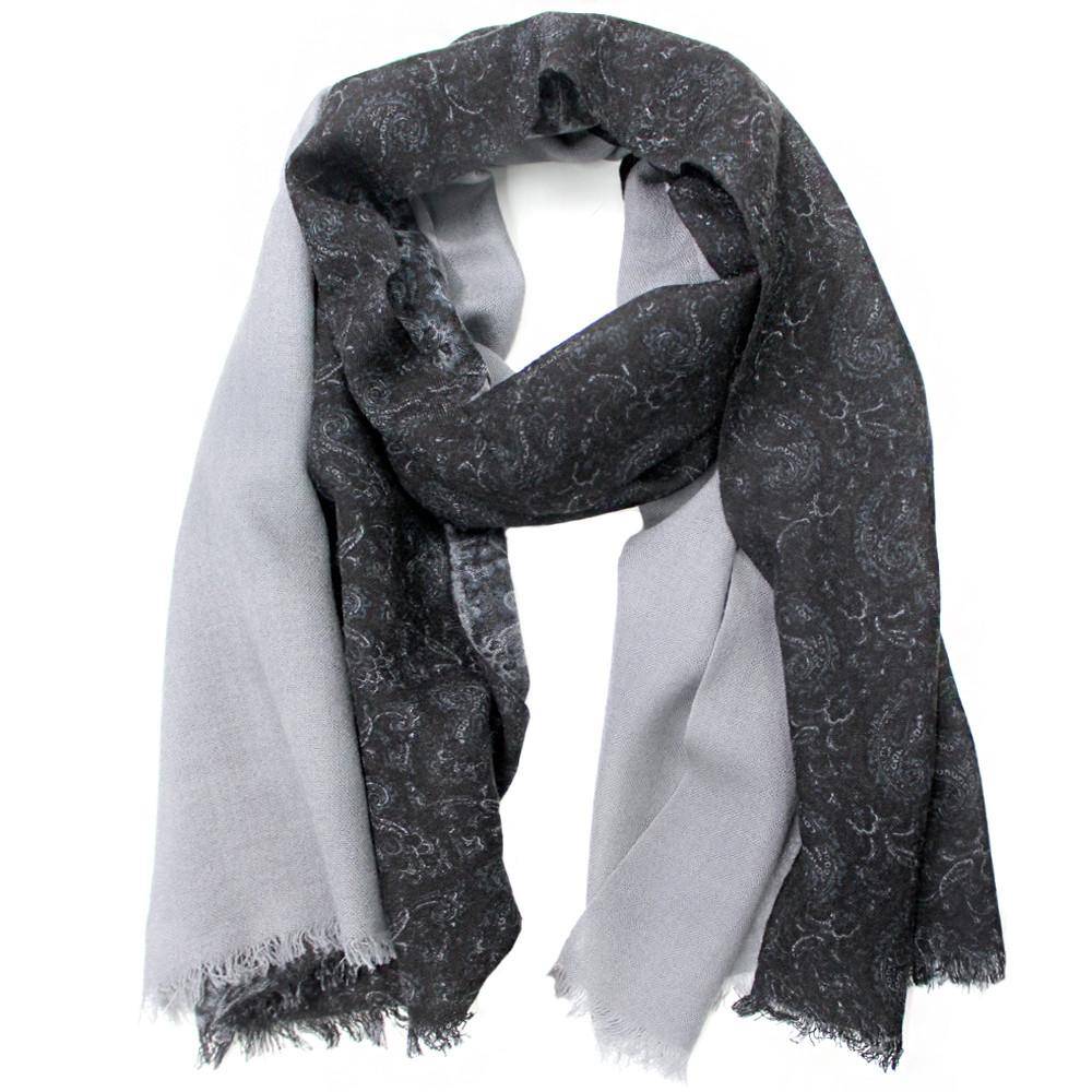 Paisley Print Scarf - Black Combo - Scarf - La Fiorentina CCSS-118