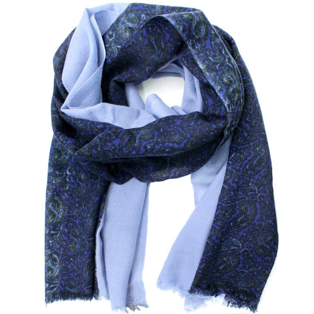 Paisley Print Scarf - Blue Combo - Scarf - La Fiorentina CCSS-118