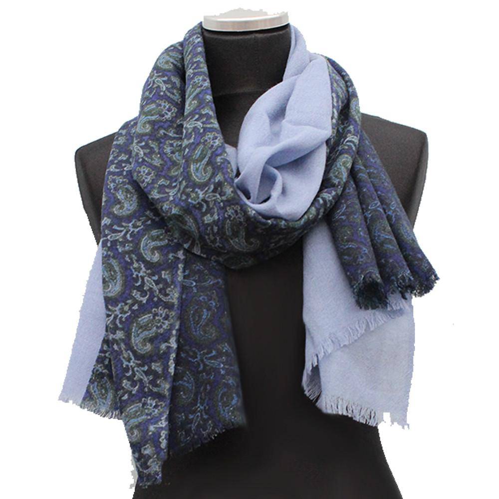 Paisley Print Scarf - Blue Combo - Scarf - La Fiorentina CCSS-118