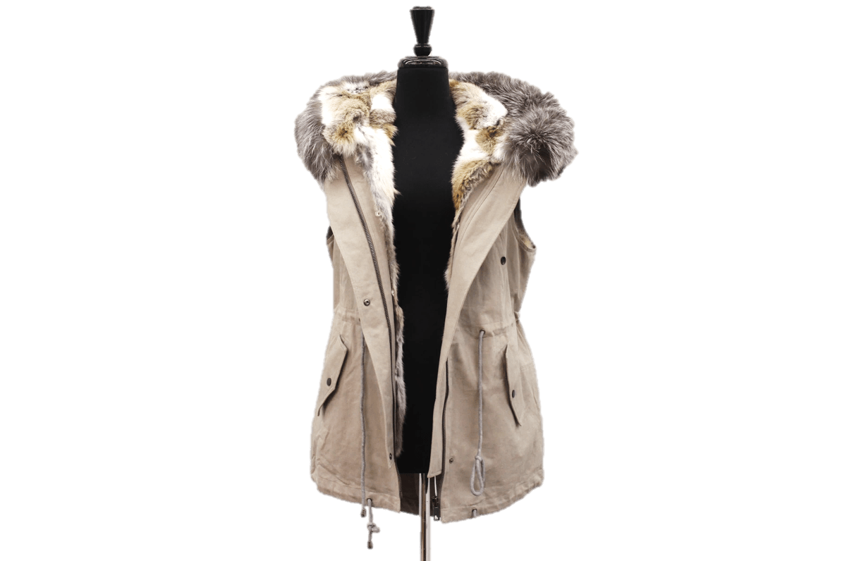 Parka/Fur Vest- Camel -  - La Fiorentina 3622070-4