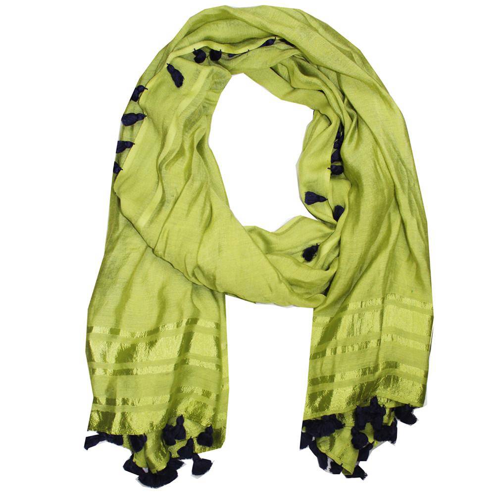 Pom Pom Scarf - Lime - Scarf - La Fiorentina EF-2624