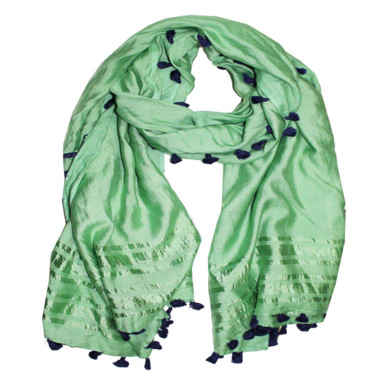Pom Pom Scarf-Mint - Scarf - La Fiorentina EF-2624
