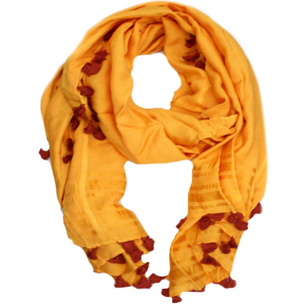 Pom Pom Scarf - Yellow - Scarf - La Fiorentina EF-2624
