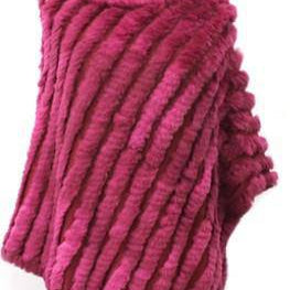 Poncho, Knit Triangle- Magenta - Poncho - La Fiorentina J51205