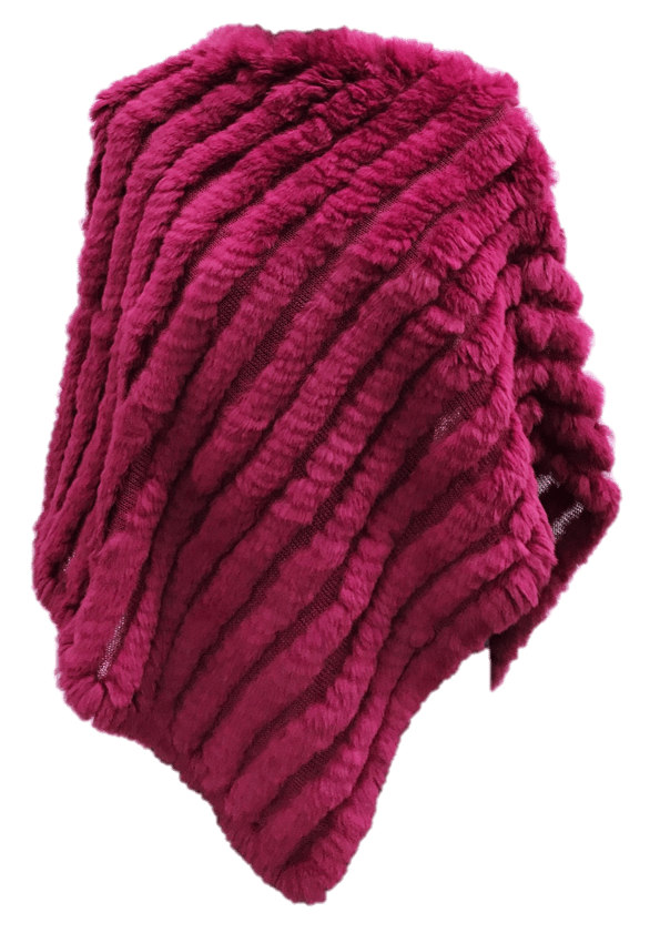 Poncho, Knit Triangle- Magenta - Poncho - La Fiorentina J51205