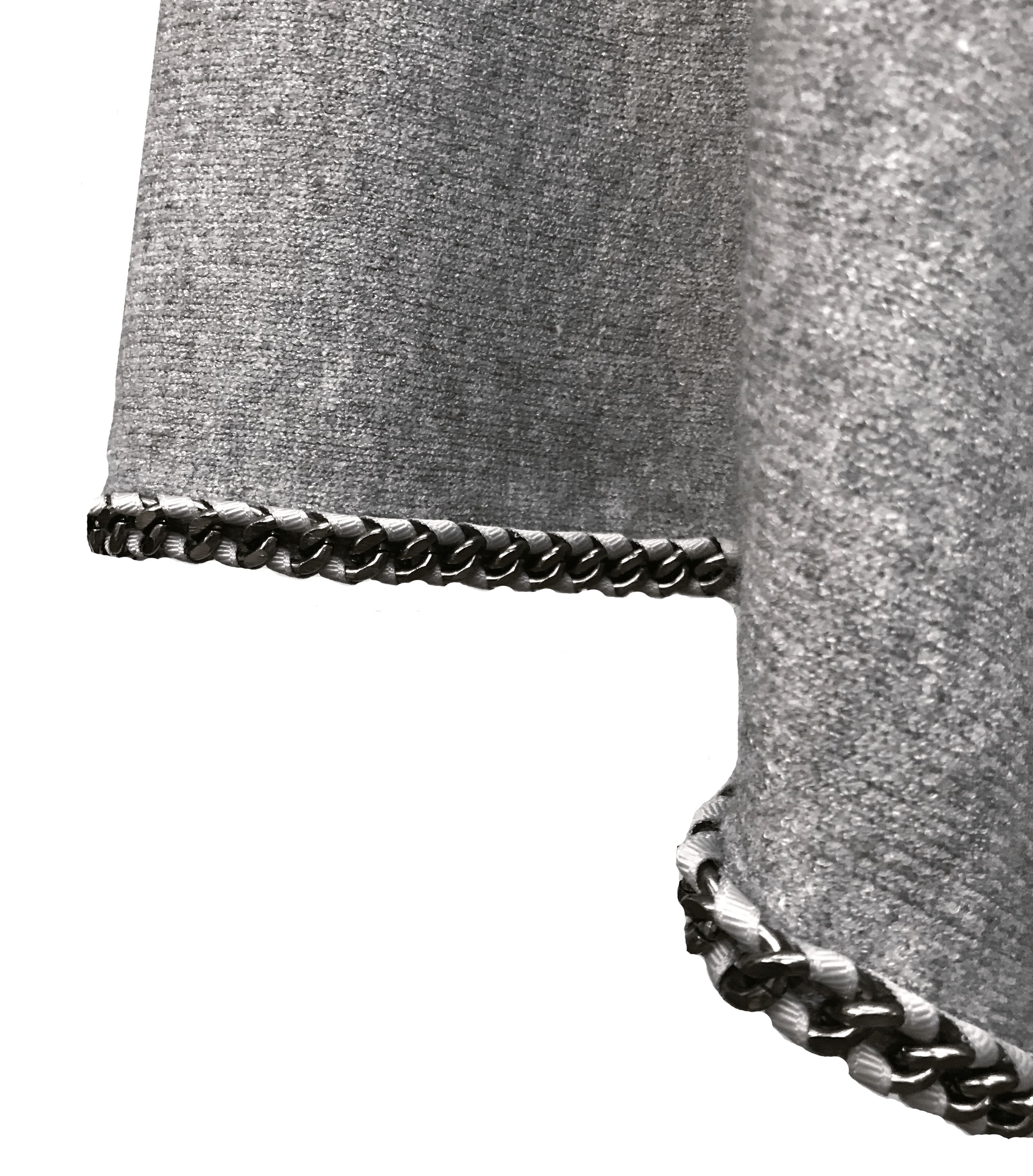 Poncho with Chain Trim Border - Grey - Poncho - La Fiorentina BE03