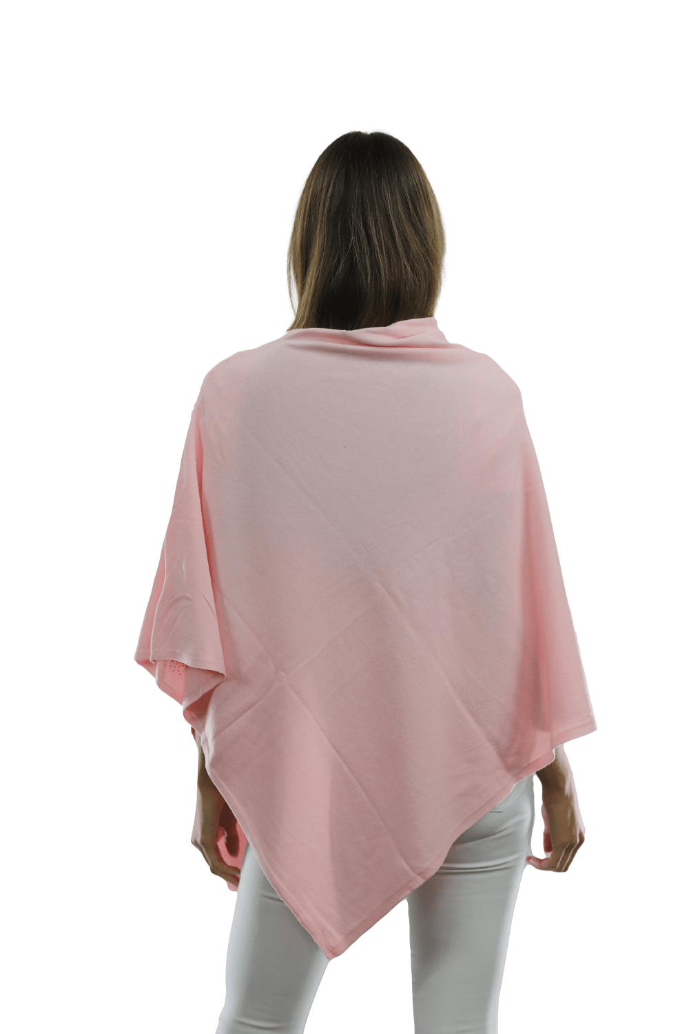 Poncho with Embellished Floral Print - Poncho - La Fiorentina,Pink B40-L
