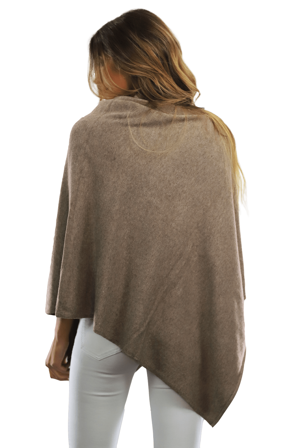 Poncho with Embroidered Phoenix - Camel Red - Poncho - La Fiorentina B40-Phoenix_CamelRed