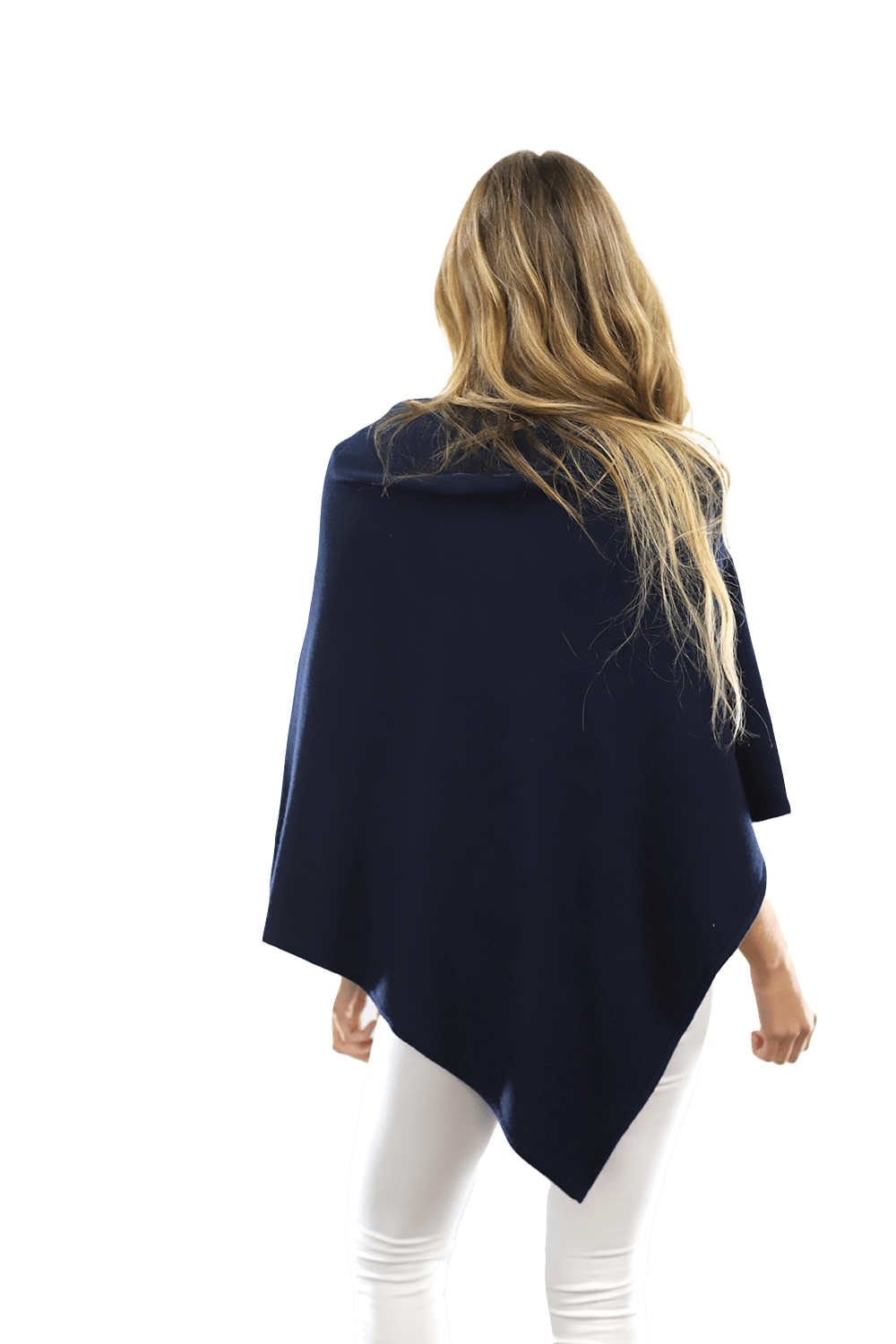 Poncho with Embroidered Phoenix - Navy - Poncho - La Fiorentina B40-Phoenix