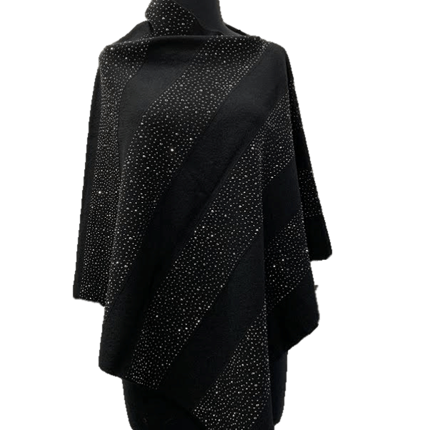 Poncho with Stripe Embellishment - Poncho - La Fiorentina BE1912 -2