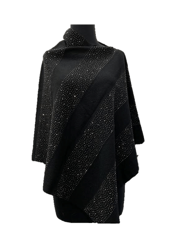 Poncho with Stripe Embellishment - Poncho - La Fiorentina BE1912 -2