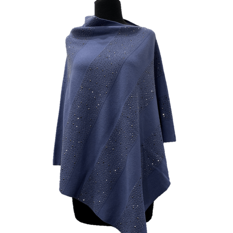 Poncho with Stripe Embellishment - Poncho - La Fiorentina BE1912 -3