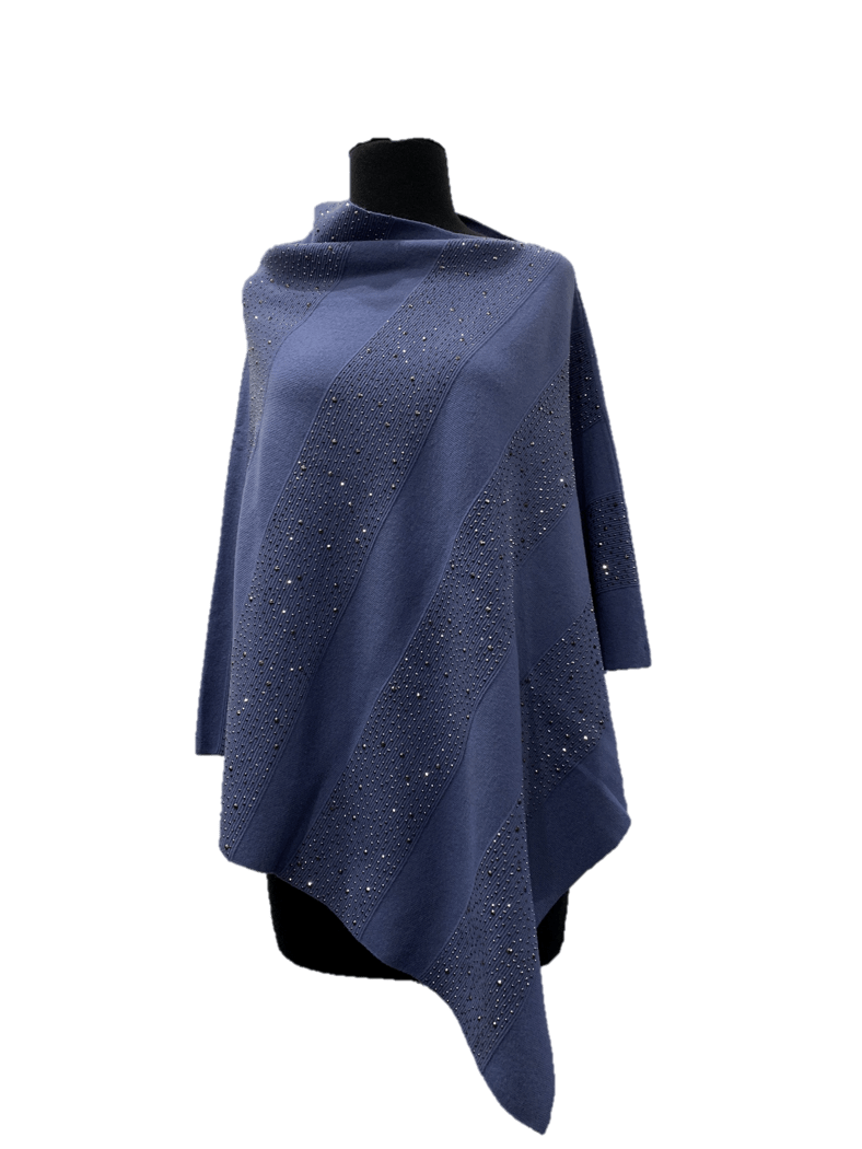 Poncho with Stripe Embellishment - Poncho - La Fiorentina BE1912 -3