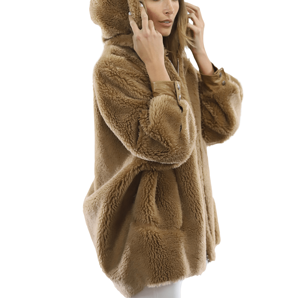 Puffy Teddy Jacket - Coat - La Fiorentina TN1906_CAMEL