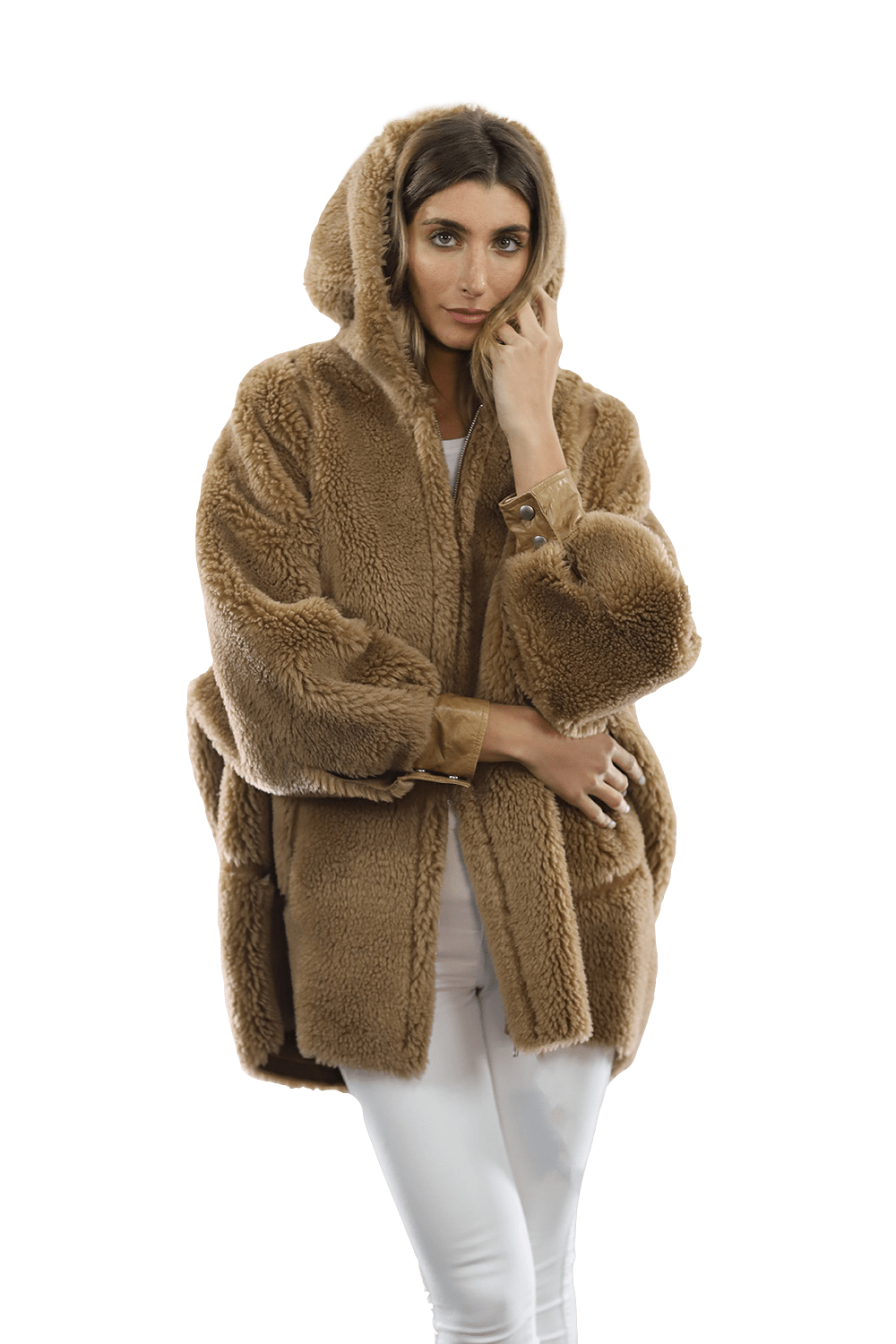 Puffy Teddy Jacket - Coat - La Fiorentina TN1906_CAMEL