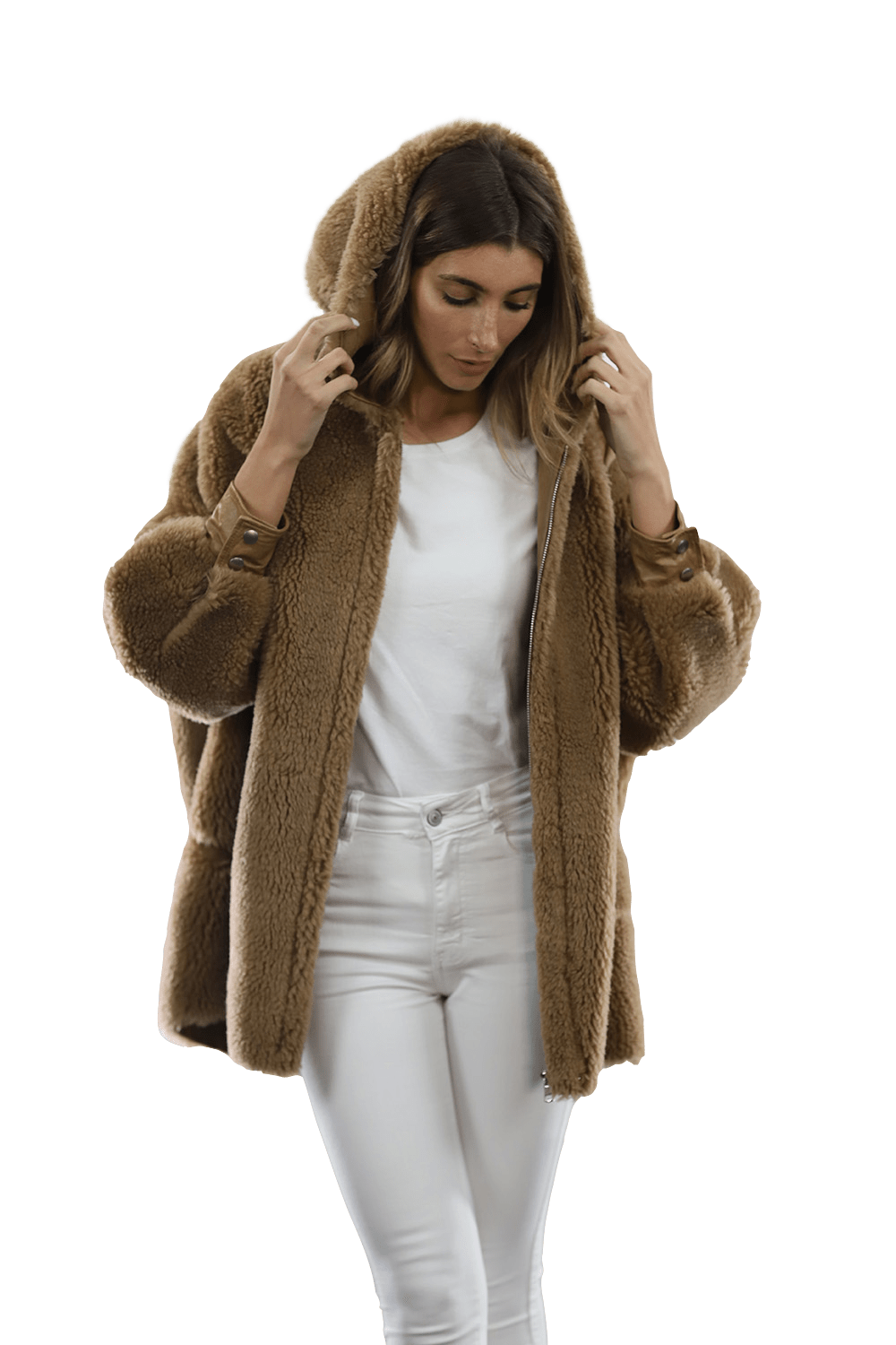 Puffy Teddy Jacket - Coat - La Fiorentina TN1906_CAMEL