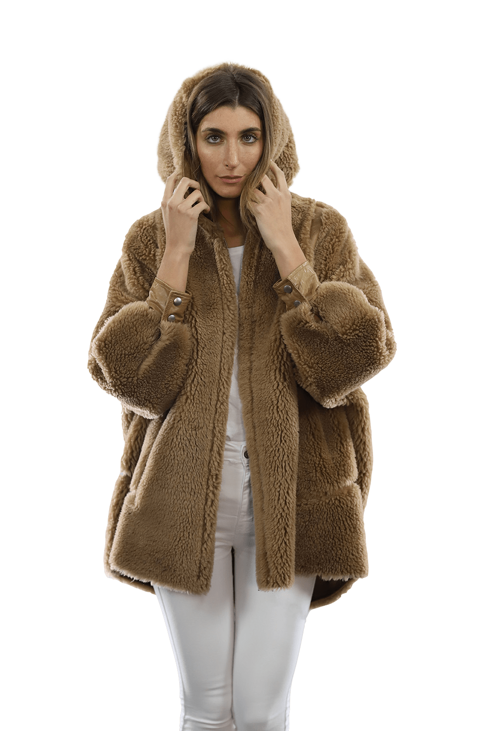 Puffy Teddy Jacket - Coat - La Fiorentina TN1906_CAMEL