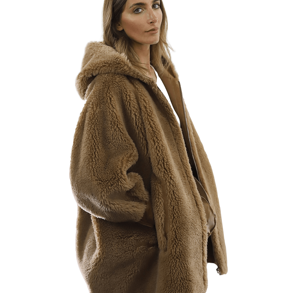 Puffy Teddy Jacket - Coat - La Fiorentina TN1906_CAMEL