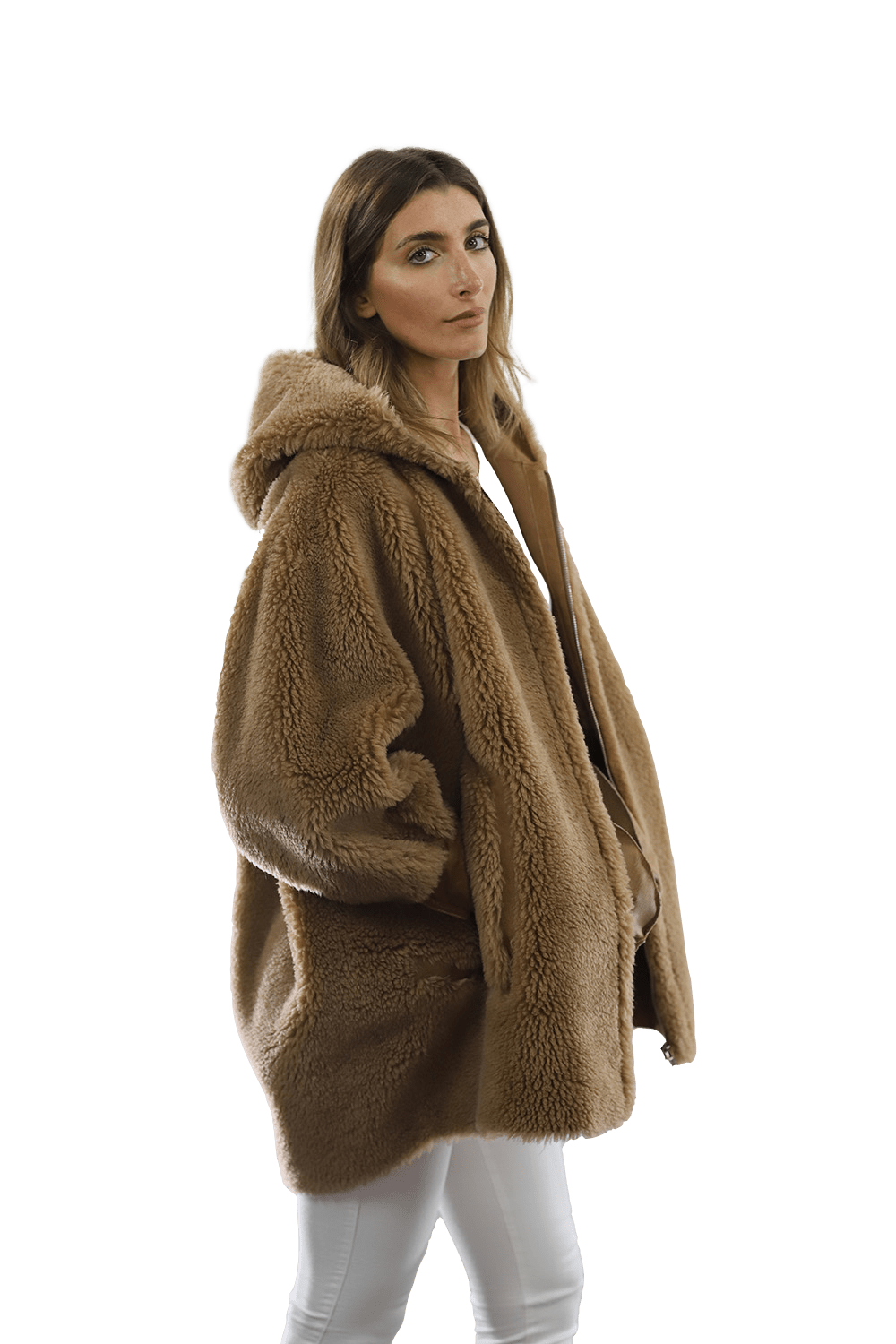 Puffy Teddy Jacket - Coat - La Fiorentina TN1906_CAMEL