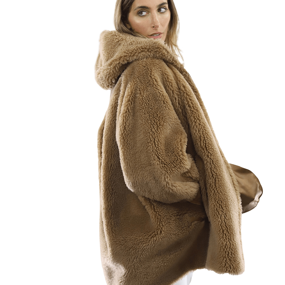 Puffy Teddy Jacket - Coat - La Fiorentina TN1906_CAMEL