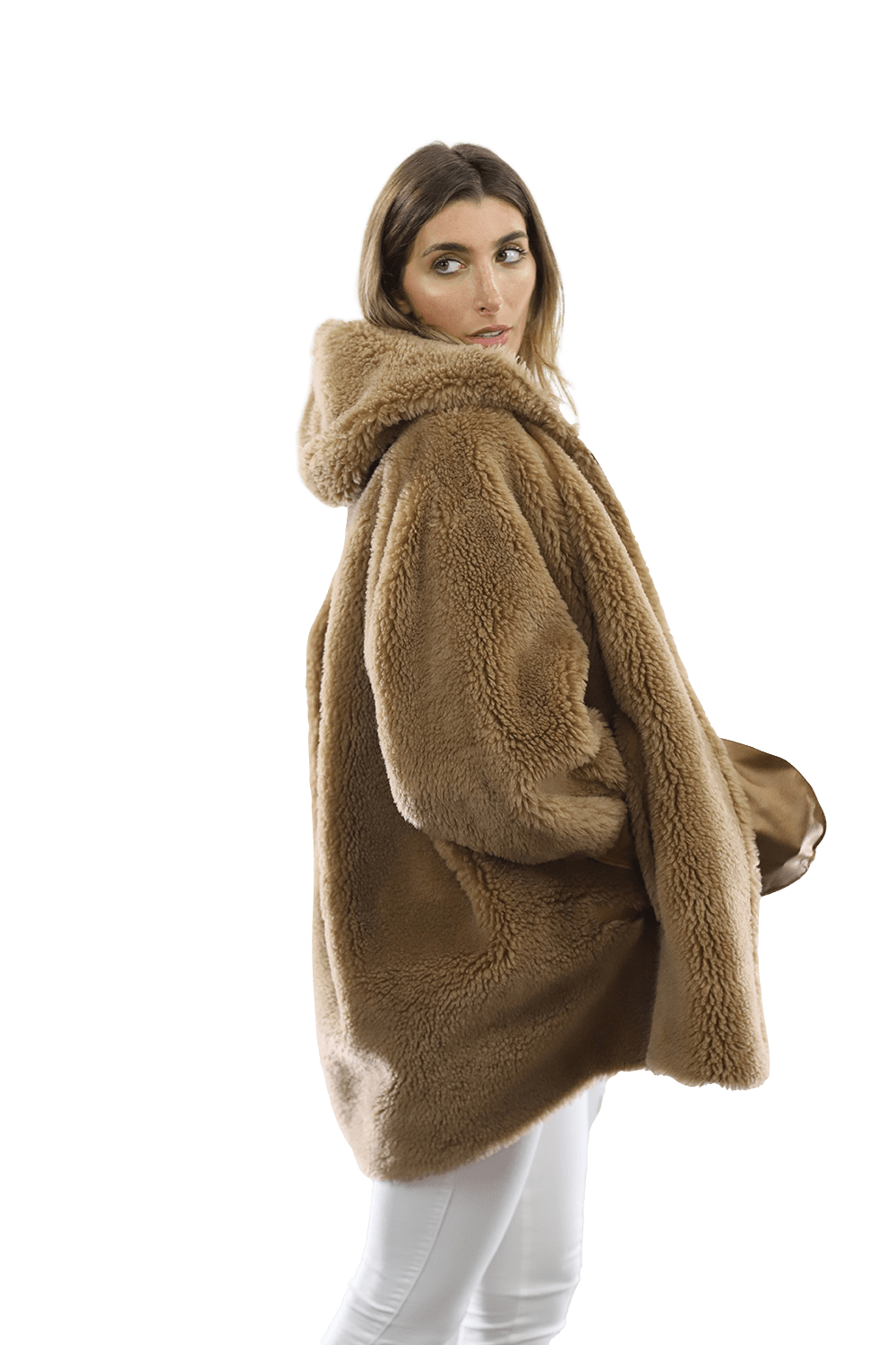 Puffy Teddy Jacket - Coat - La Fiorentina TN1906_CAMEL