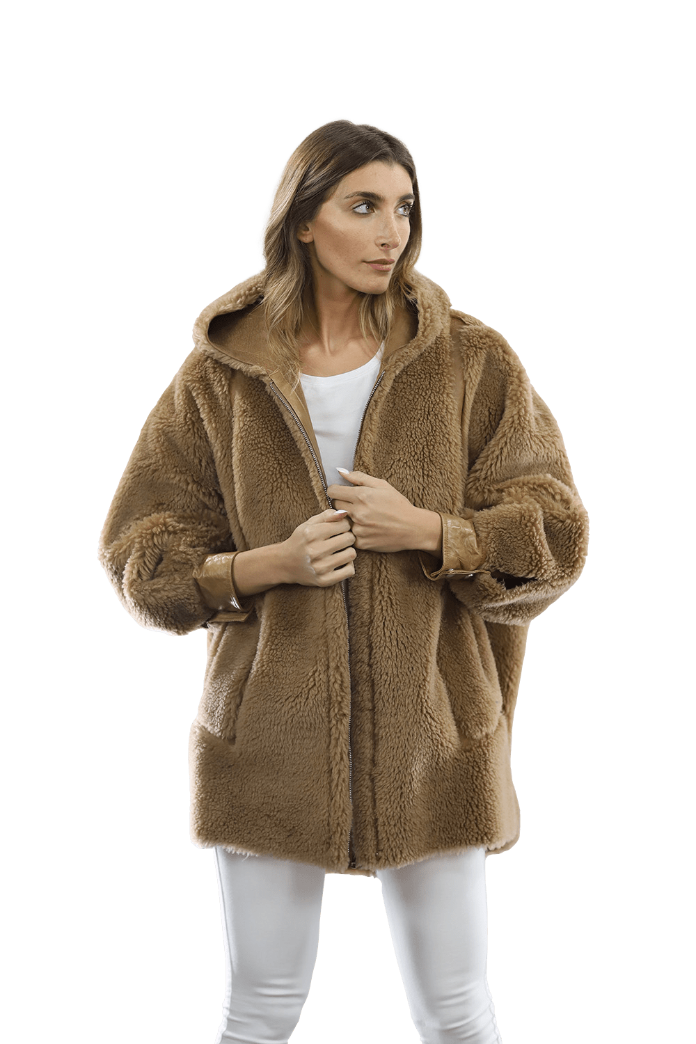 Puffy Teddy Jacket - Coat - La Fiorentina TN1906_CAMEL