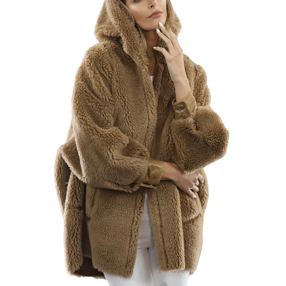 Puffy Teddy Jacket - Coat - La Fiorentina TN1906_CAMEL