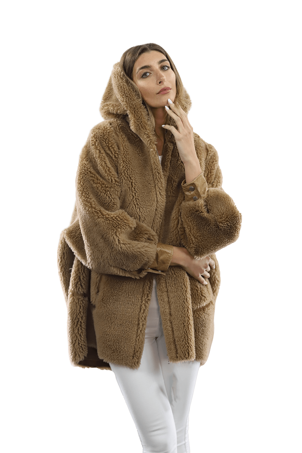 Puffy Teddy Jacket - Coat - La Fiorentina TN1906_CAMEL