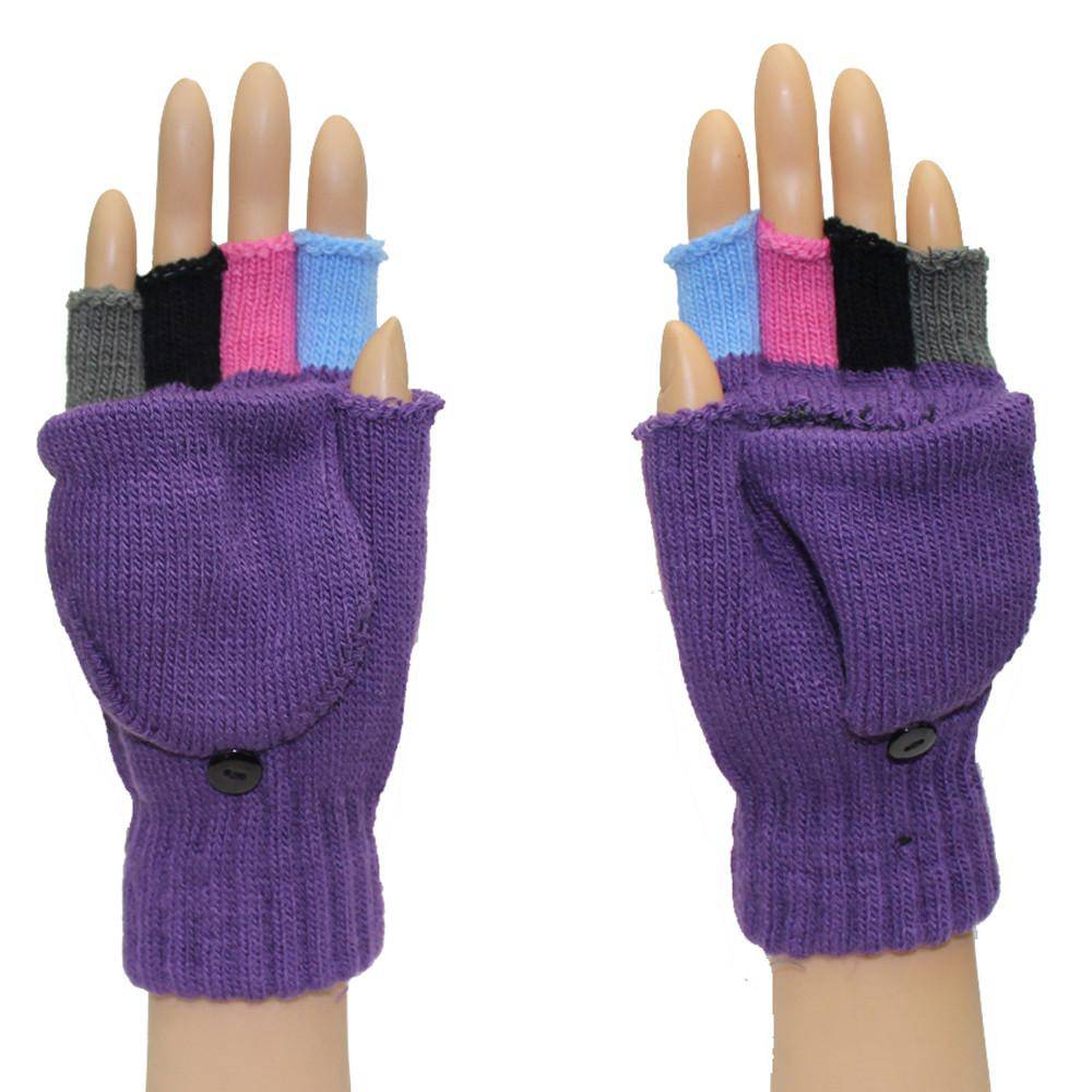 Purple Finger Pop Top Mitten - Glove - La Fiorentina GLV-2