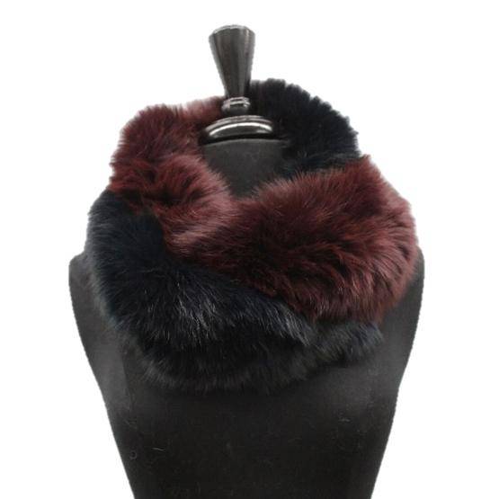 Rabbit Infinity Two Tone - Navy/Wine - Infinity Scarf - La Fiorentina NFPG15