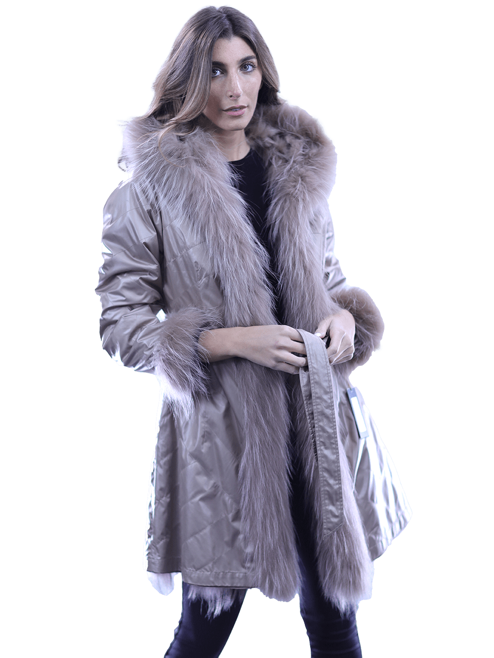 Reversible Fur Coat - Camel - Coat - La Fiorentina SN46_CAMEL