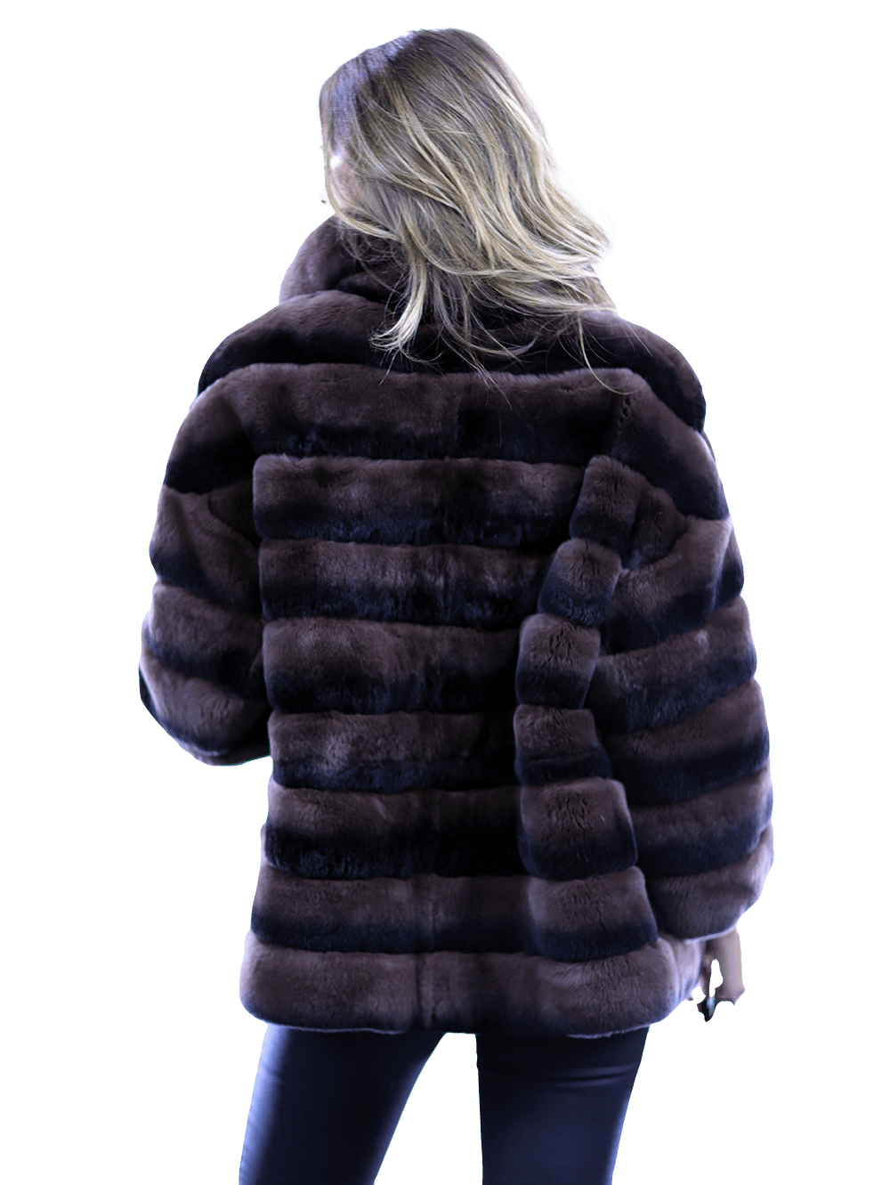 Reversible Rex Rabbit Coat -Brown - Coat - La Fiorentina CH901_BROWN