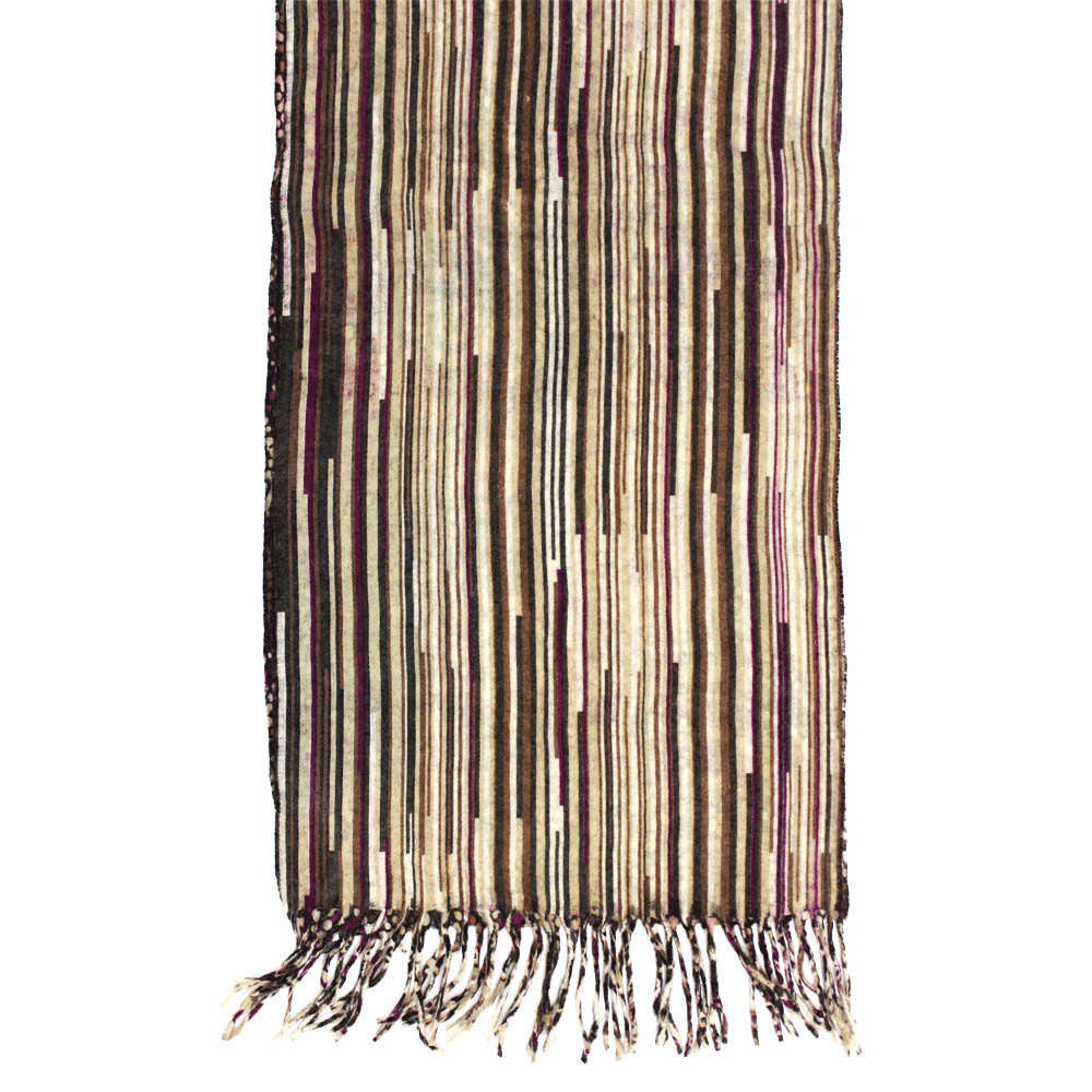 Reversible Wool Scarf - Pink/Brown - Muffler - La Fiorentina '90303