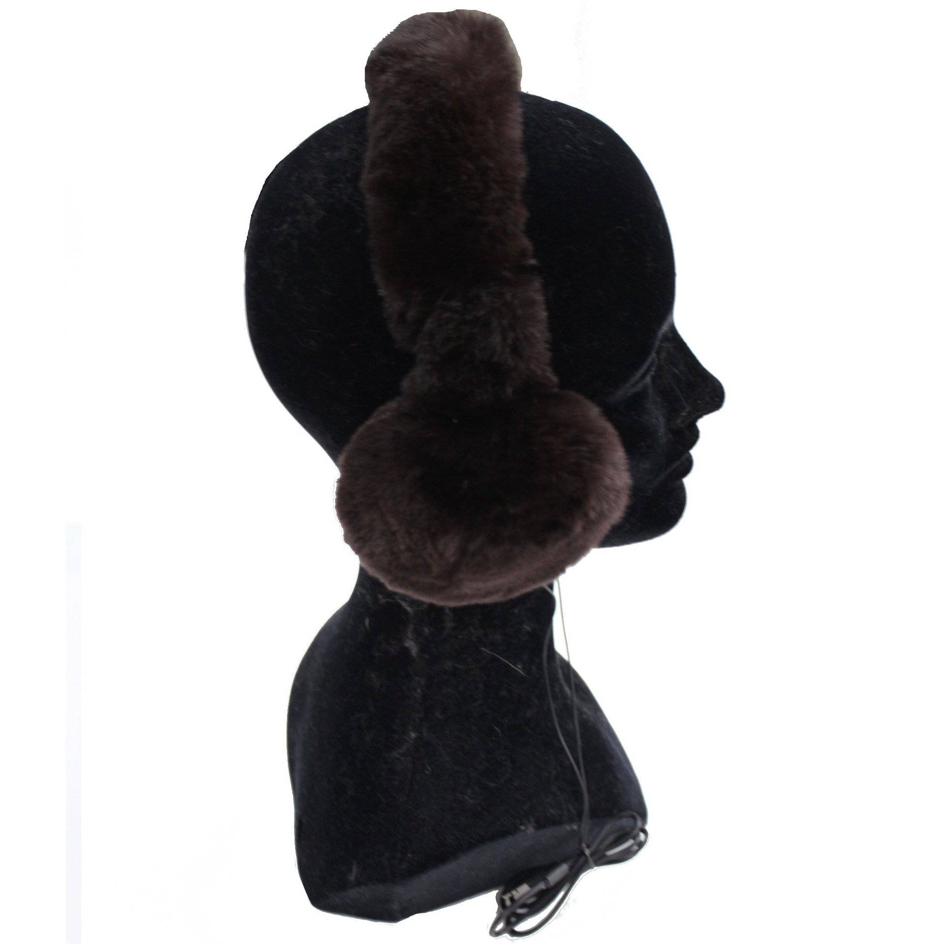 Rex Rabbit All Over Tech Earmuffs - Brown - Tech Ear Muffs - La Fiorentina REXALL OVER - Brown