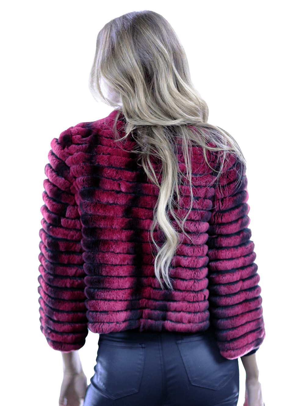 Rex Rabbit Fur Coat - Wine - Coat - La Fiorentina RX24