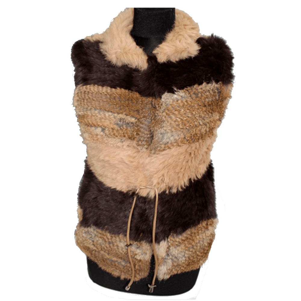 Rex Rabbit Fur Vest - Camel - Fur Vest - La Fiorentina  '321019