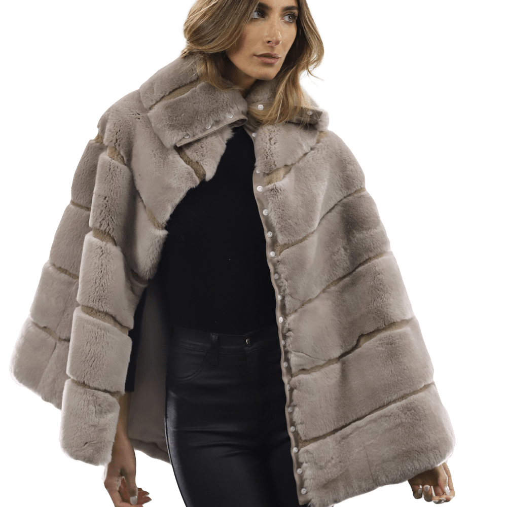 Rex Rabbit Poncho with buttons - Poncho - La Fiorentina LRO-403