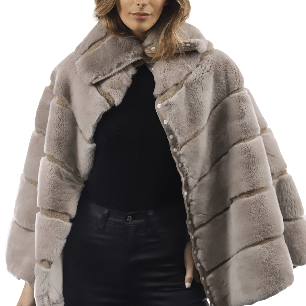 Rex Rabbit Poncho with buttons - Poncho - La Fiorentina LRO-403