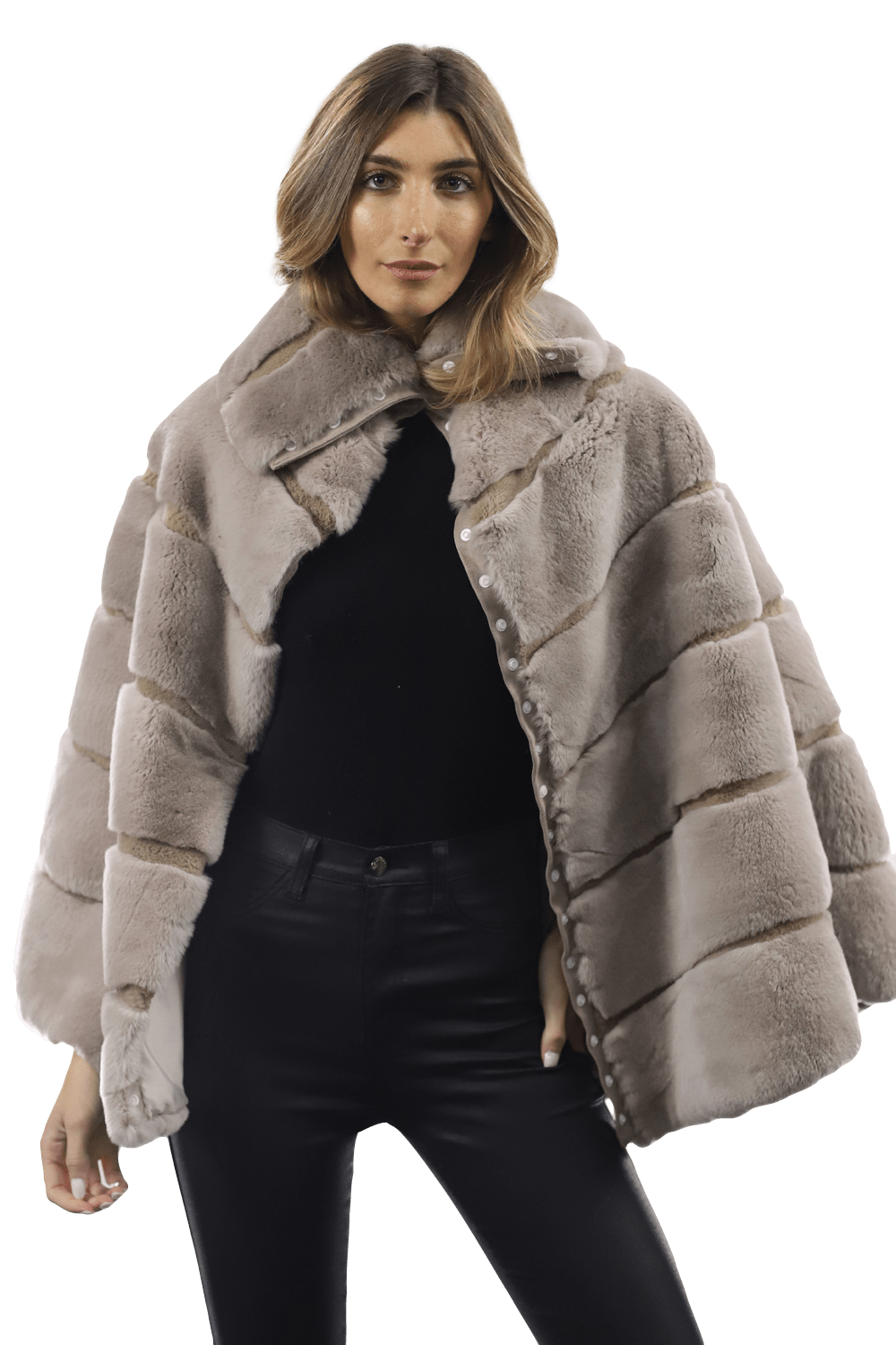 Rex Rabbit Poncho with buttons - Poncho - La Fiorentina LRO-403