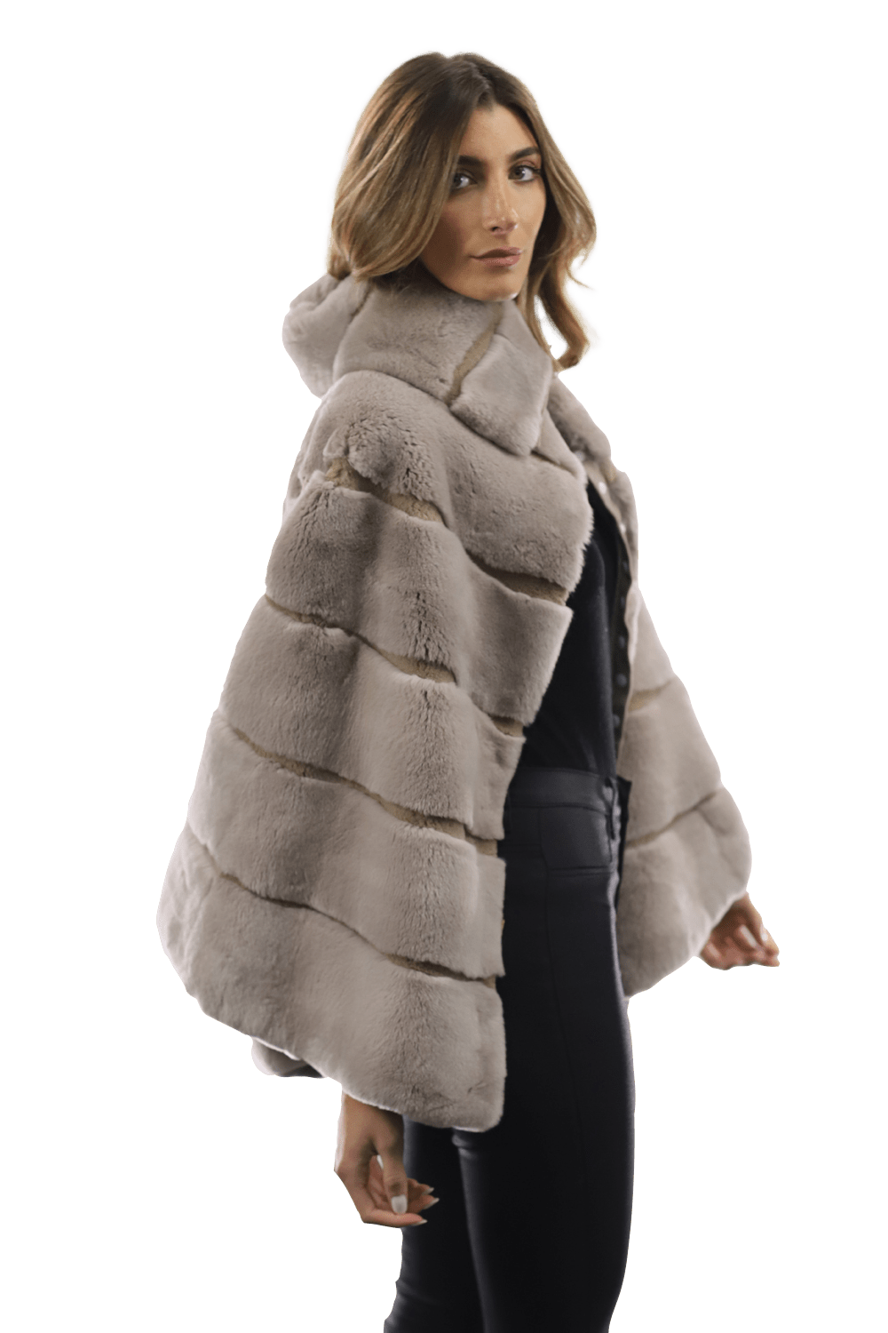 Rex Rabbit Poncho with buttons - Poncho - La Fiorentina LRO-403