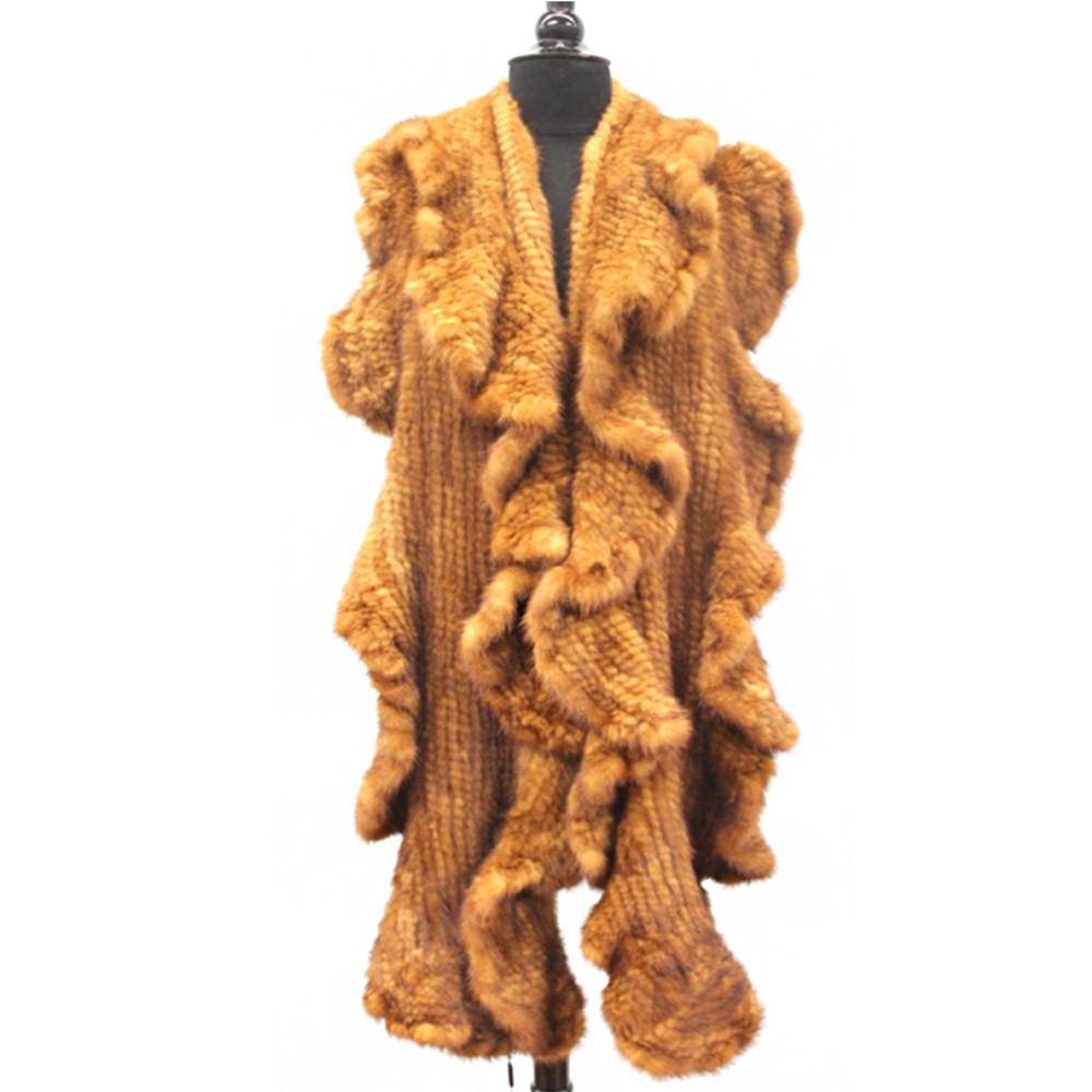 Ruffled Mink Muffler - Fur Muffler - La Fiorentina BK-S-618