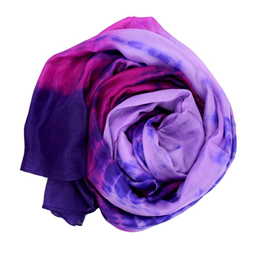 Silk Tie Dye Scarf - Pink Combo - Silk Scarf - La Fiorentina EF-2527