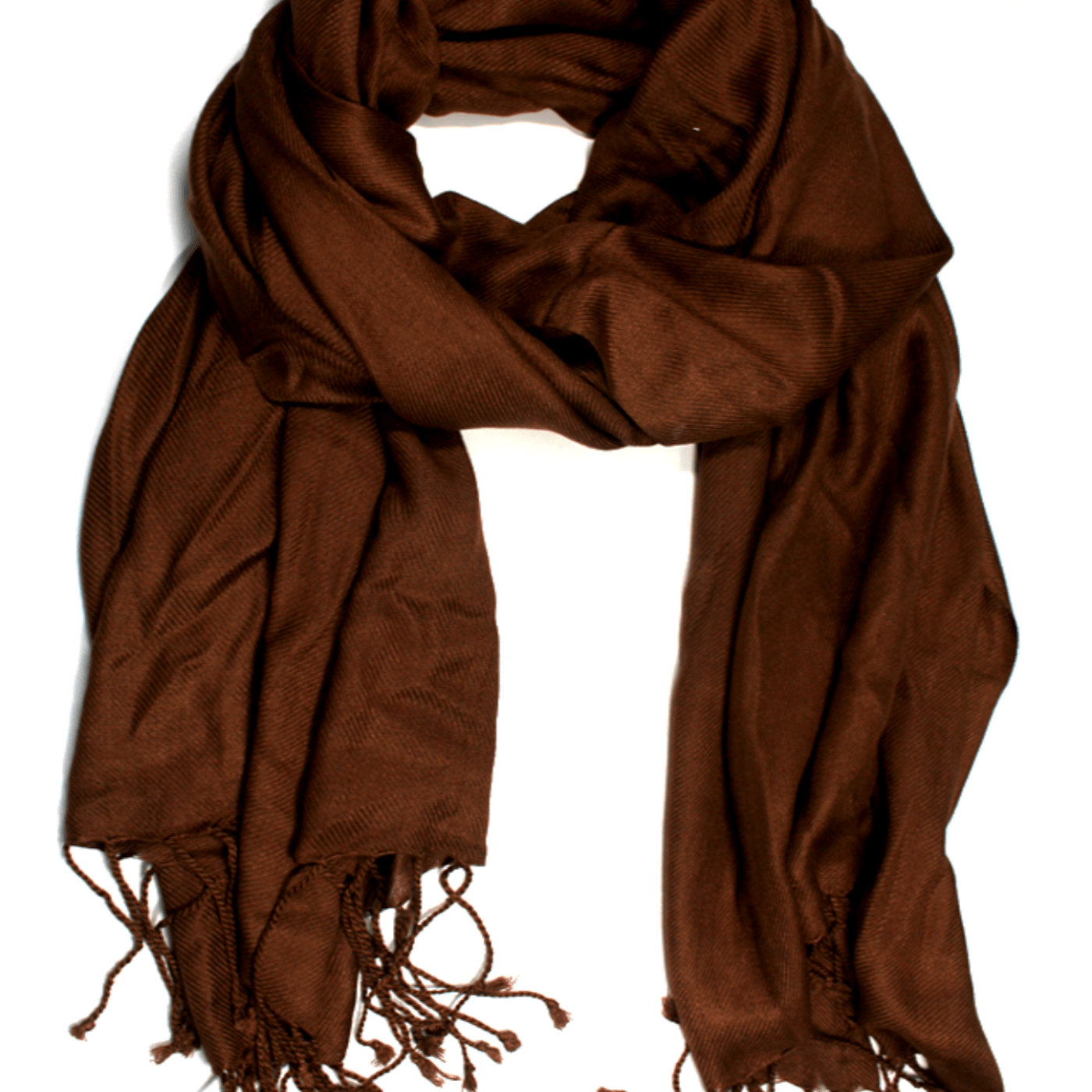 Solid Fringe Pashmina- Chocolate - Pashmina - La Fiorentina G2479/MA