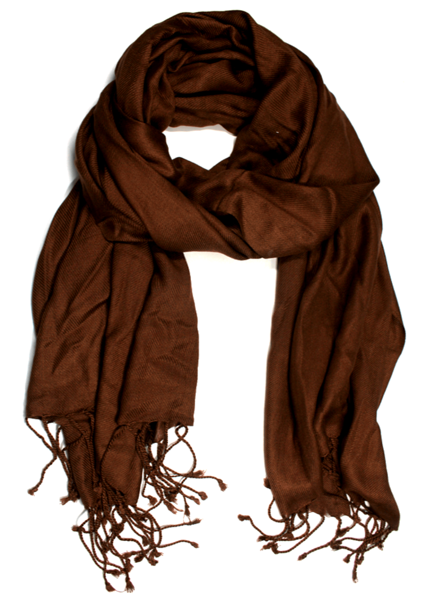 Solid Fringe Pashmina- Chocolate - Pashmina - La Fiorentina G2479/MA