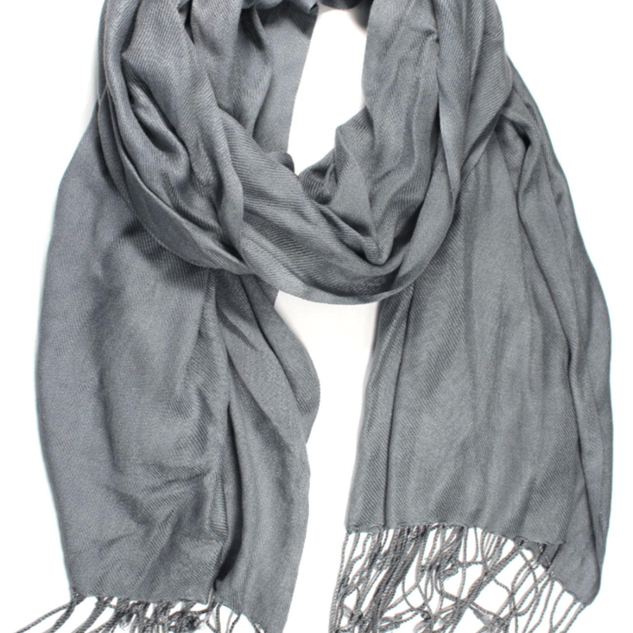 Solid Fringe Pashmina-Grey - Scarf - La Fiorentina G2479/MA