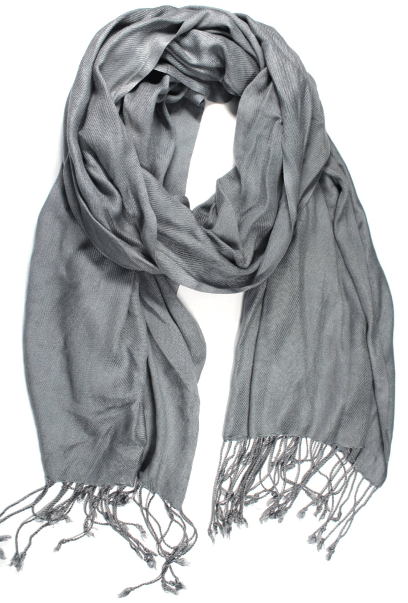 Solid Fringe Pashmina-Grey - Scarf - La Fiorentina G2479/MA
