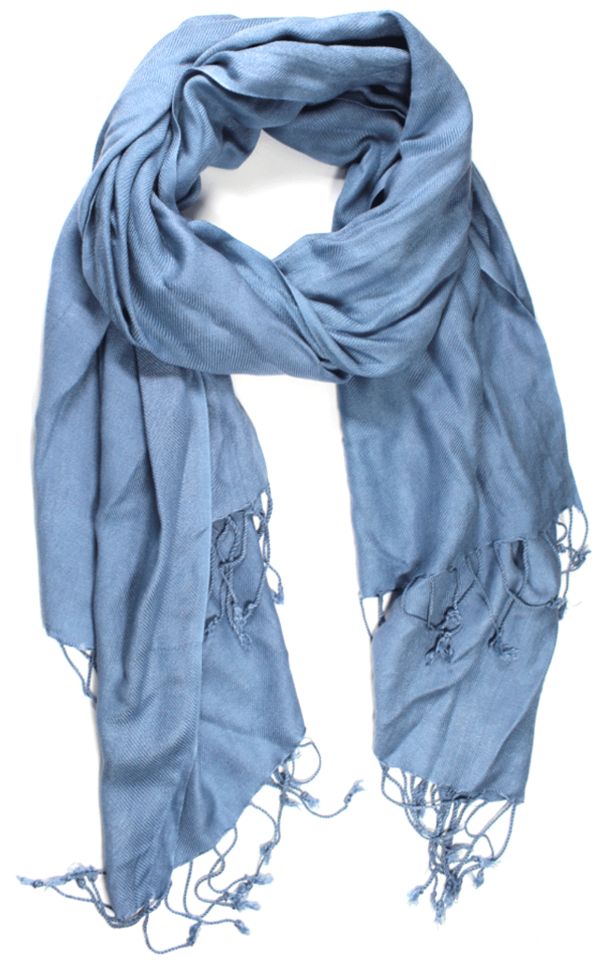 Solid Fringe Pashmina-Light Blue - Scarf - La Fiorentina G2479/MA