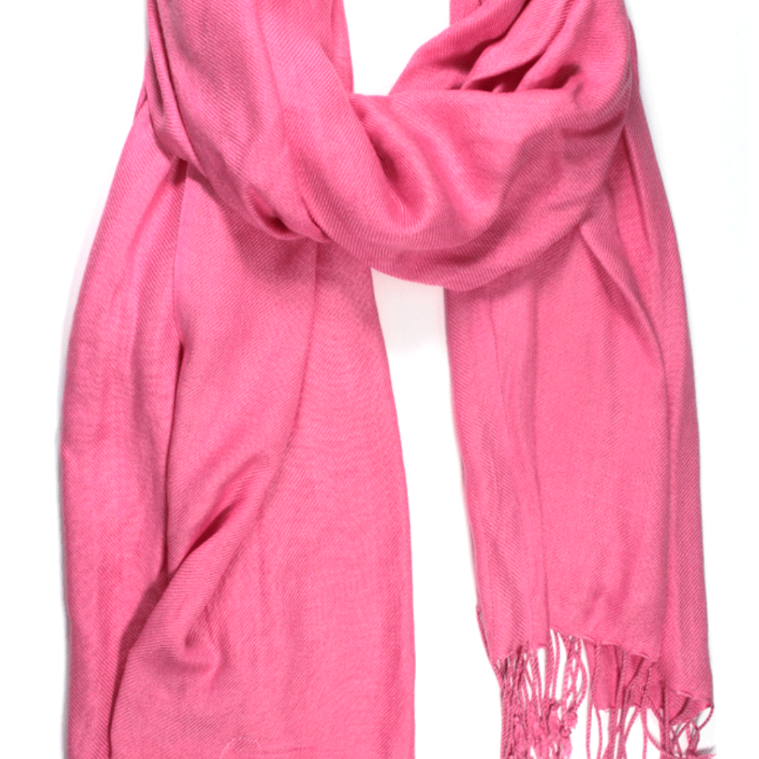 Solid Fringe Pashmina-Pink - Scarf - La Fiorentina G2479/MA